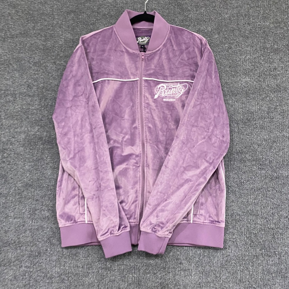 Runtz Worldwide Around The World Velour Jacket Violet Purple XL 33609 New
